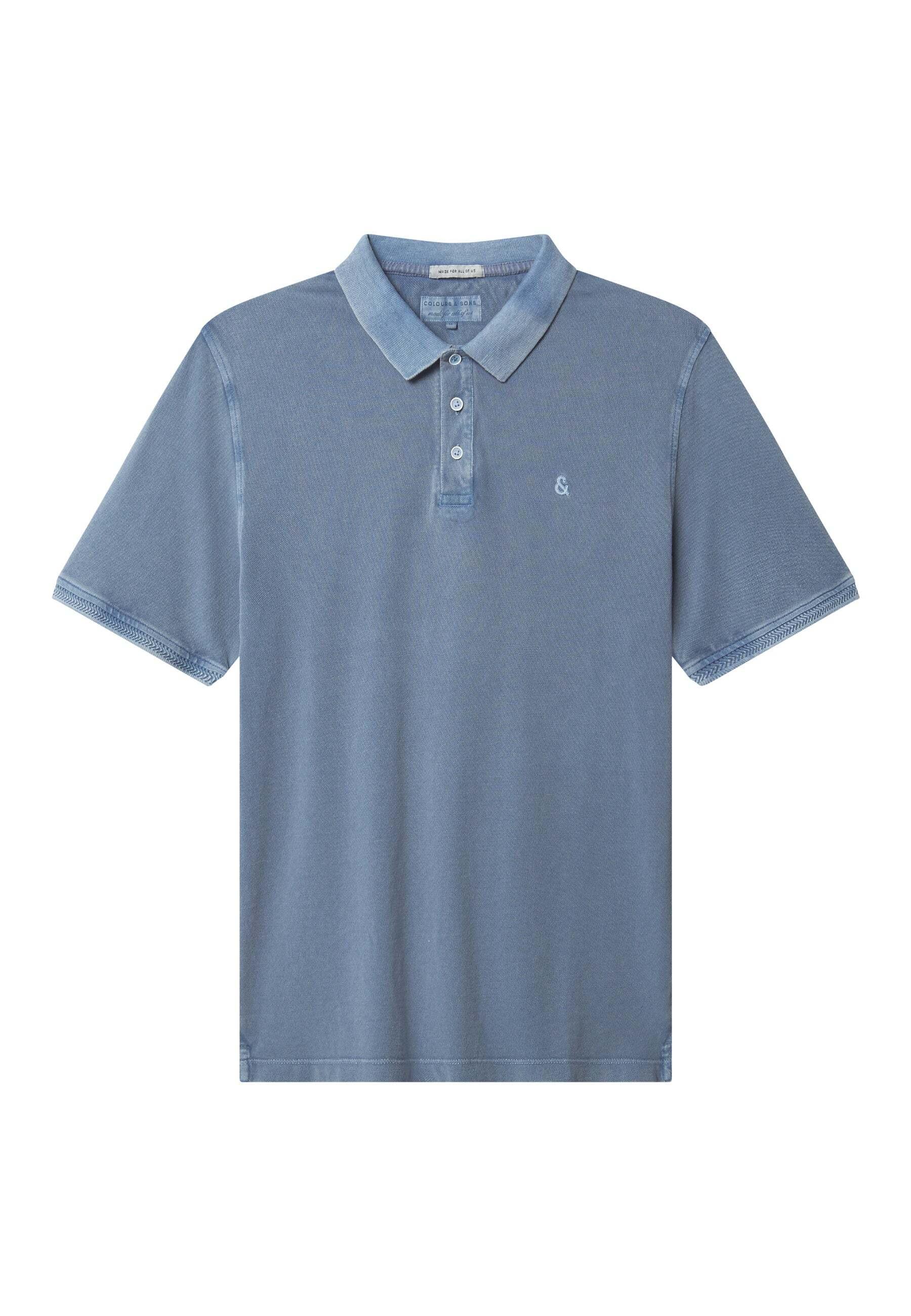 Image of Polos Garment Dyed Herren Blau S