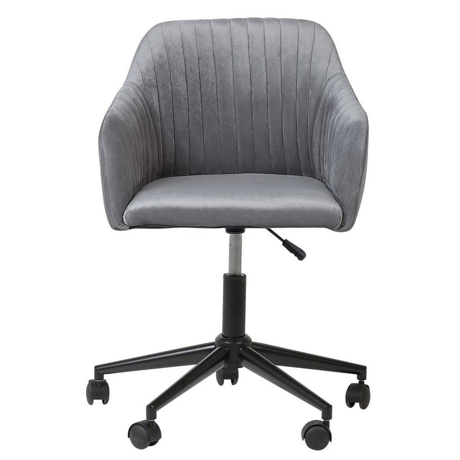 Beliani Sedia da scrivania en Velluto Moderno VENICE  