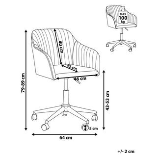 Beliani Chaise de bureau en Velours Moderne VENICE  