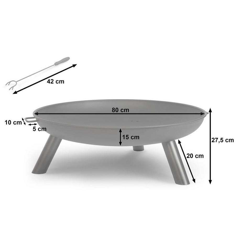 B2X Gartenfeuerstelle 80 cm Berdsen BD-882  