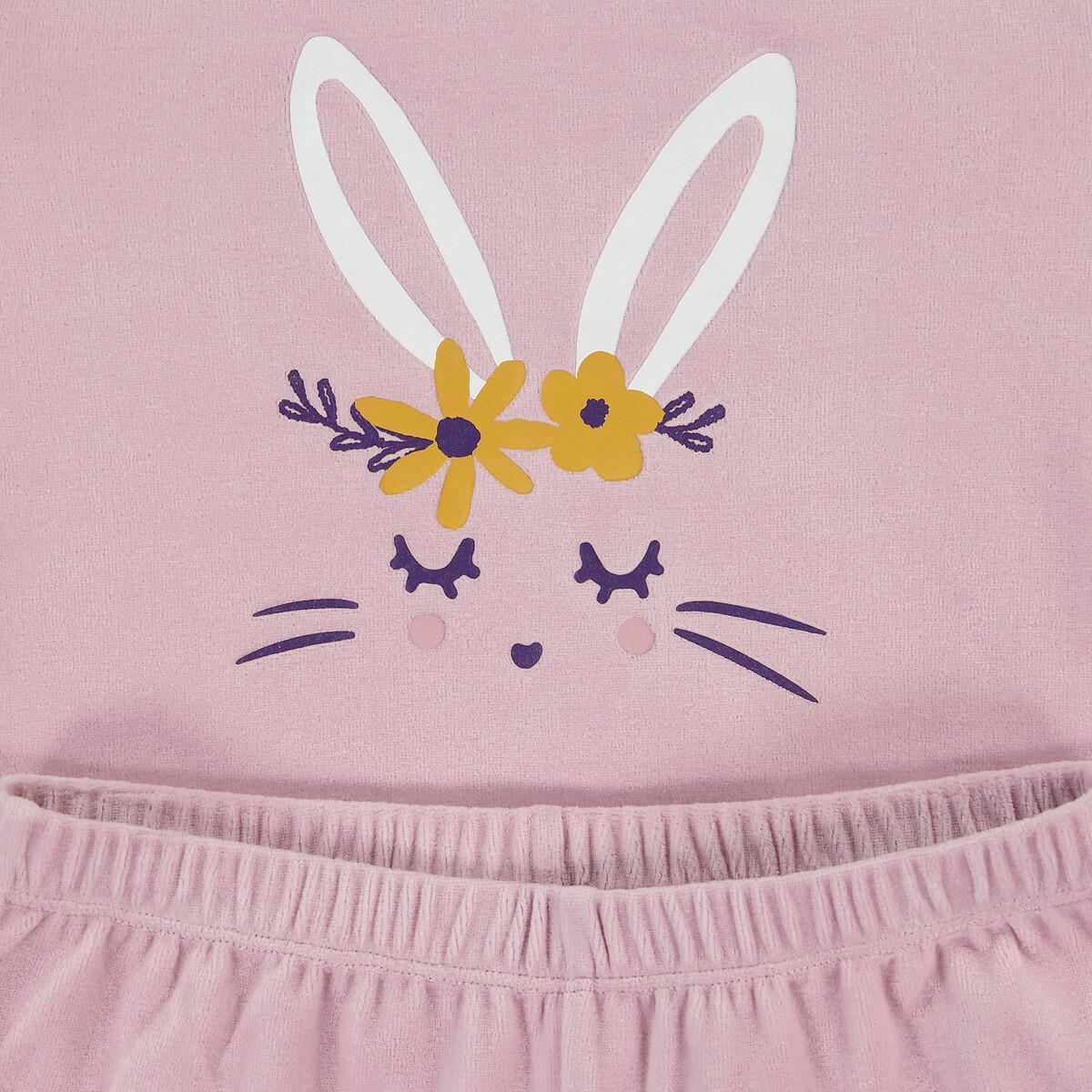 La Redoute Collections  Lot de 2 pyjamas en velours imprimé lapin 