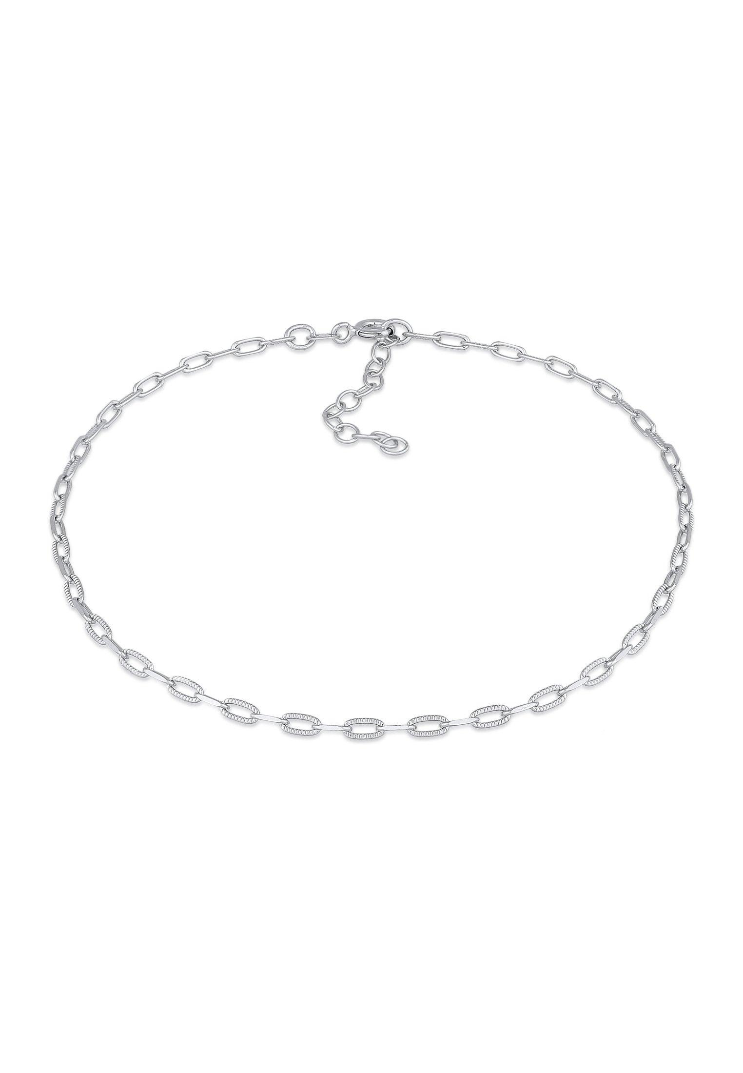 Image of Fußschmuck Basic Gliederkette Unisex Silber 22cm