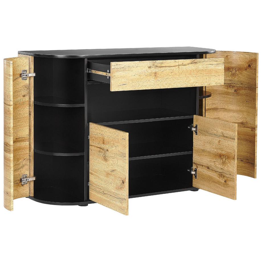 Beliani Commode 2 portes en MDF Rustique JEROME  