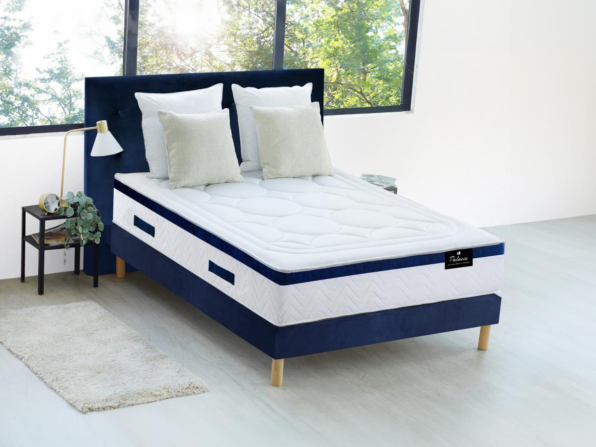 Vente-unique Matelas 140 x 200 cm ressorts ensachés 7 zones et mémoire de forme ép.30cm - MARQUIS de PALACIO  