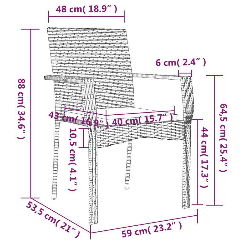 VidaXL Garten essgruppe poly-rattan  