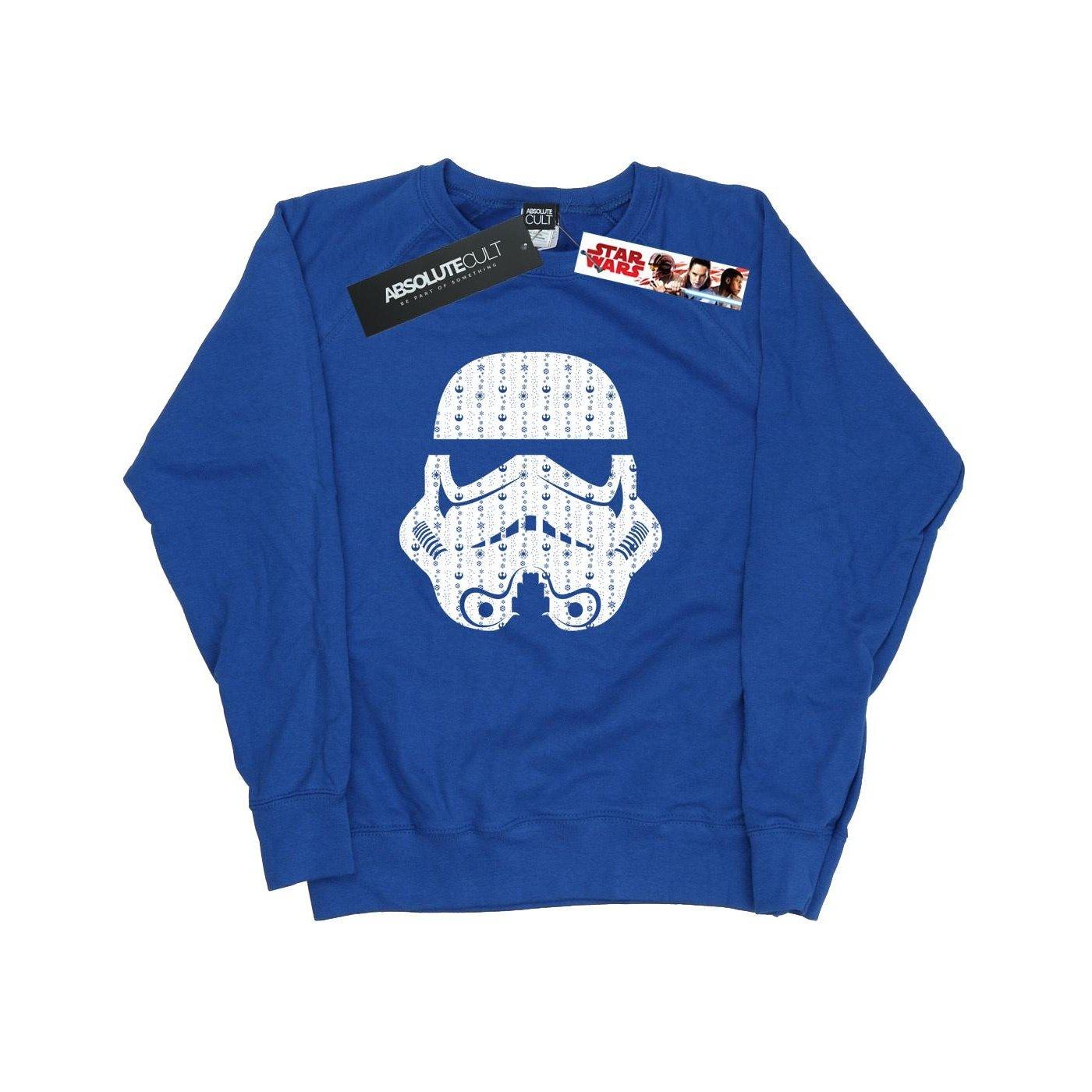 Image of Christmas Stormtrooper Helmet Sweatshirt Damen Königsblau L