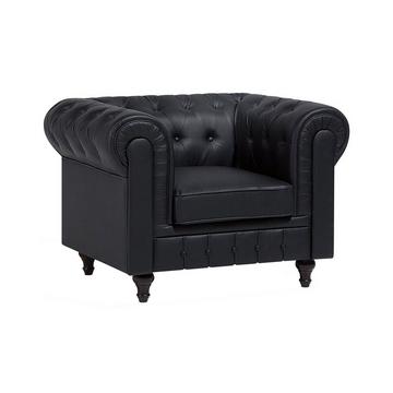 Fauteuil en Cuir PU Glamour CHESTERFIELD