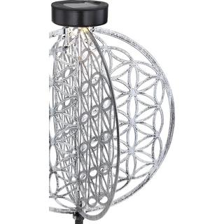 mutoni Lampe solaire en métal, couleur argentée 1xLED  