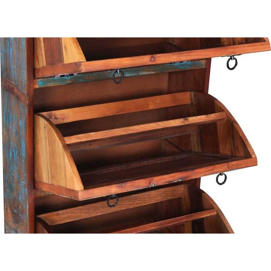 mutoni Schuhschrank River bunt 4 Klappen 65x145  