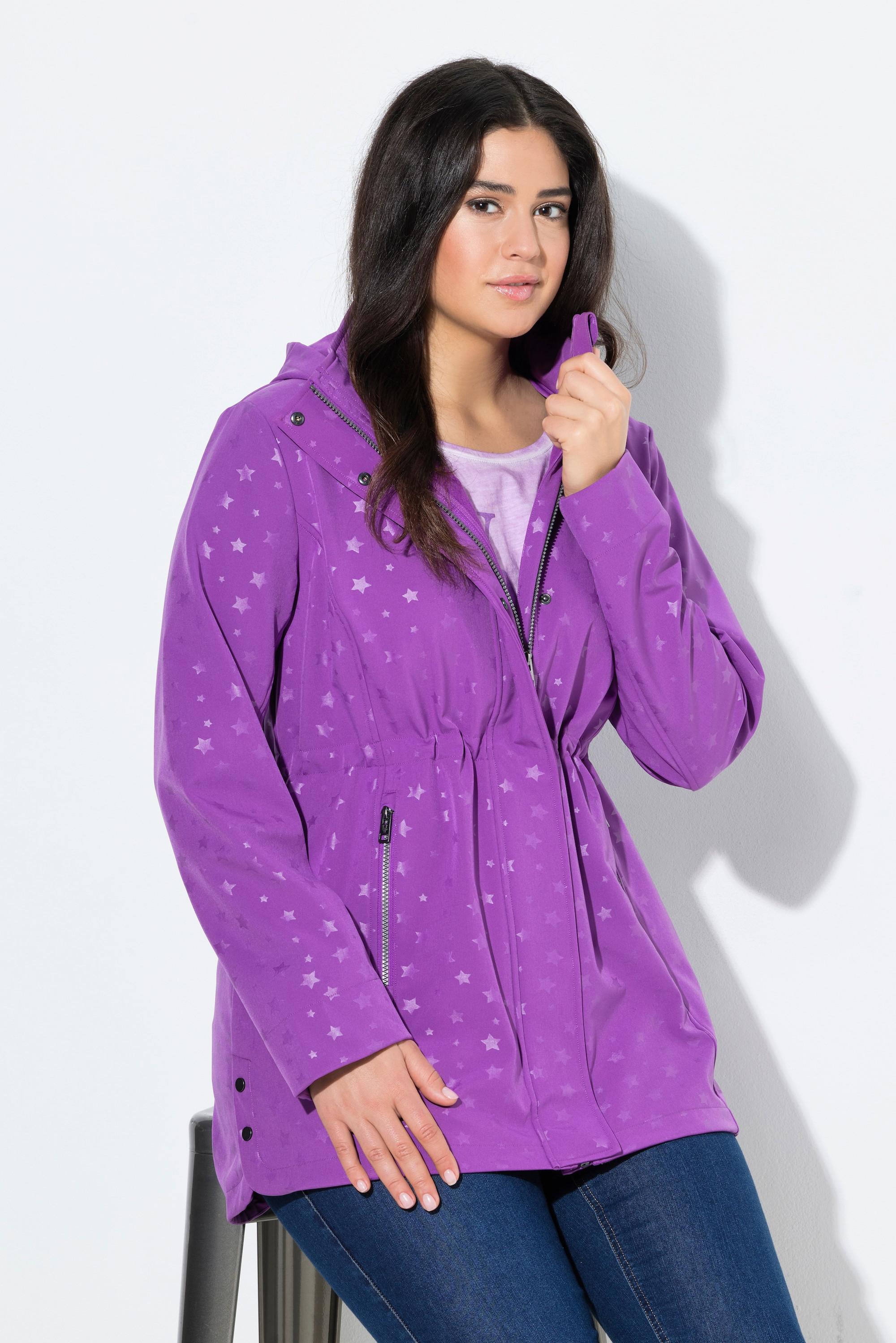 Ulla Popken HYPRAR Wasserabweisende Softshelljacke mit Kapuze  