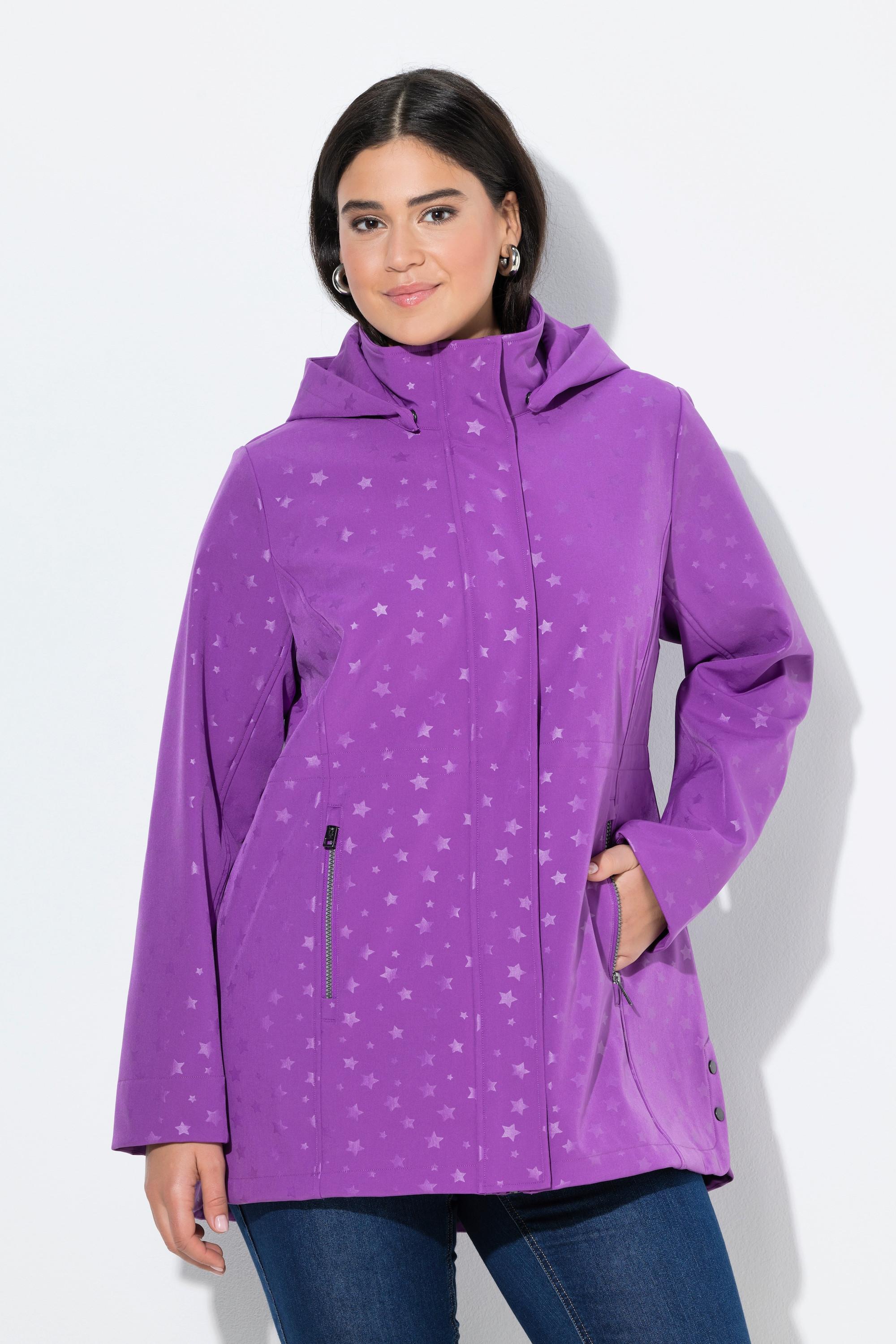 Ulla Popken HYPRAR Wasserabweisende Softshelljacke mit Kapuze  