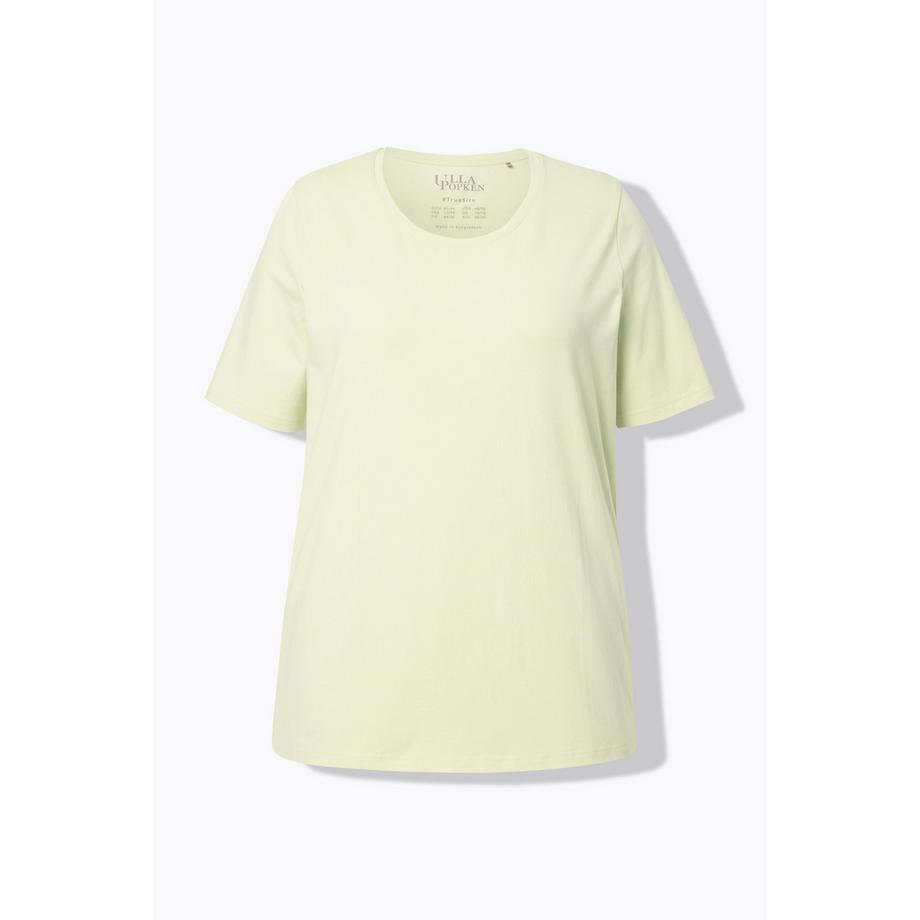 Ulla Popken T-Shirt Coupe Évasée Col Rond Manches Courtes  