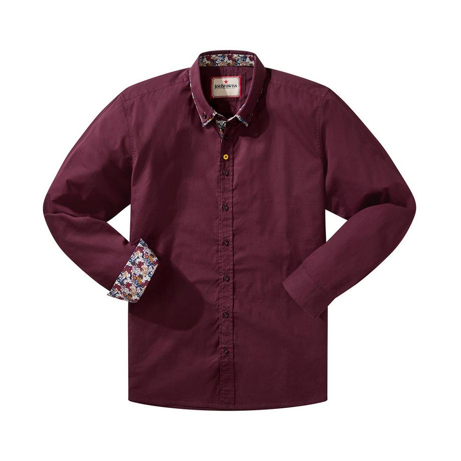 Joe Browns Hemd Blumenbesatz Doppelkragen  