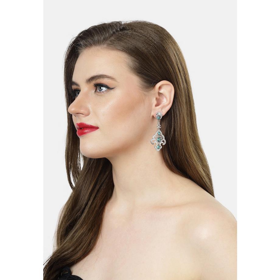 AVANT-GARDE PARIS  Zeitgenössische Designer-Grüne Tropfenohrringe 