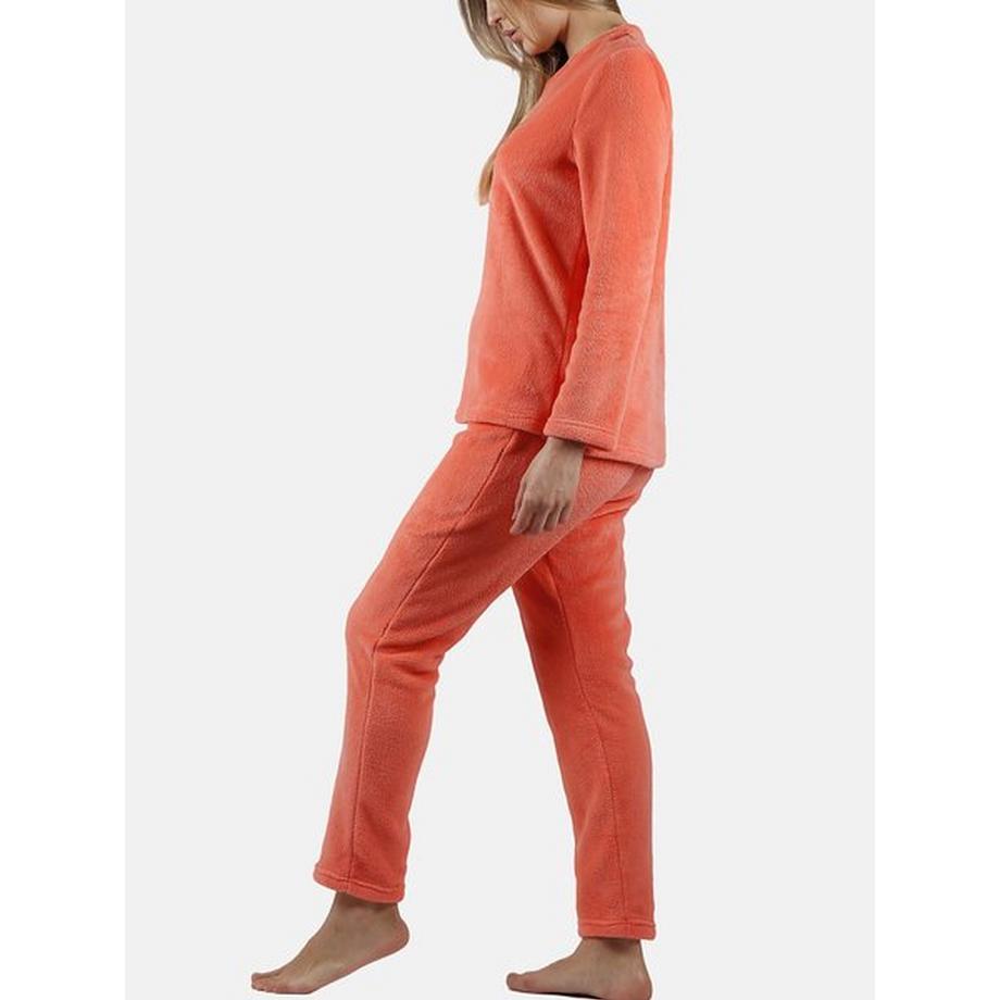 Admas Pigiama in Pile Outfit Pantaloni Top Maniche Lunghe Hello Winter  