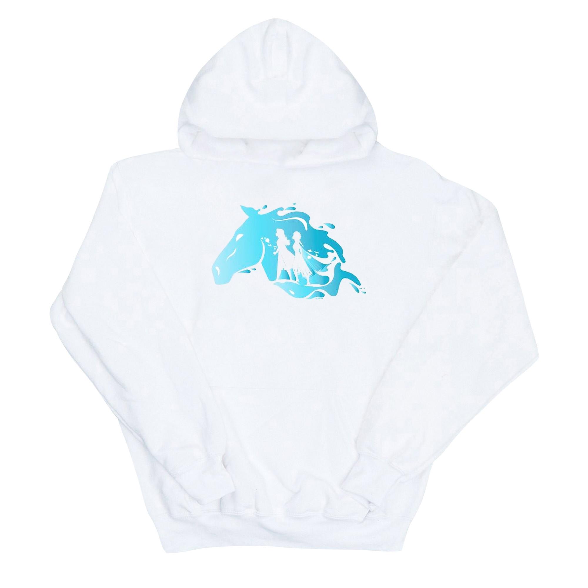 Image of Frozen 2 Nokk Silhouette Kapuzenpullover Unisex Weiss 128