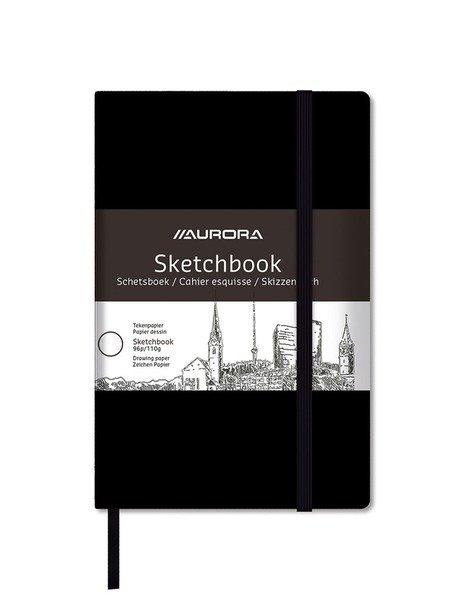 Aurora AURORA Skizzenbuch Raphael A5 8048Z schwarz, 110g, 96 Seiten  