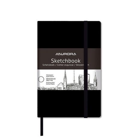 Aurora AURORA Skizzenbuch Raphael A5 8048Z schwarz, 110g, 96 Seiten  