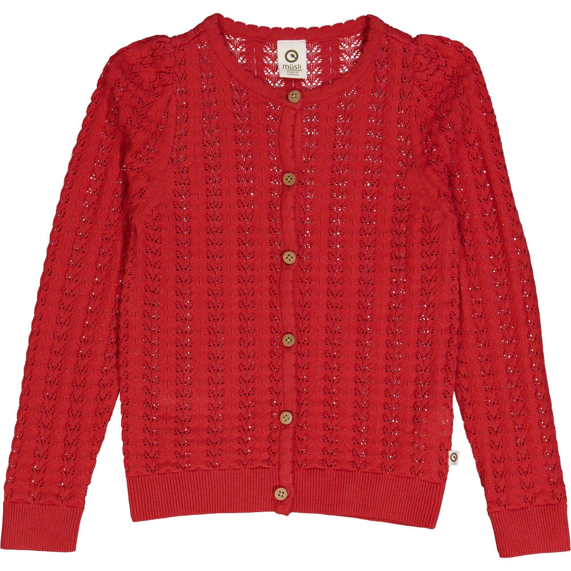 Image of Strickjacke Unisex Rot Bunt 140