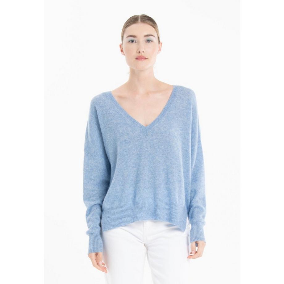 RIA 3 Pull col V profond oversize - 100% cachemire