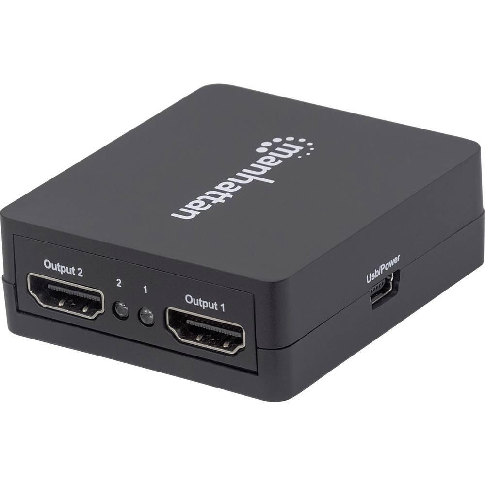 Image of 1080p 2-port Hdmi-splitter Stromversorgung Über Usb Unisex Schwarz