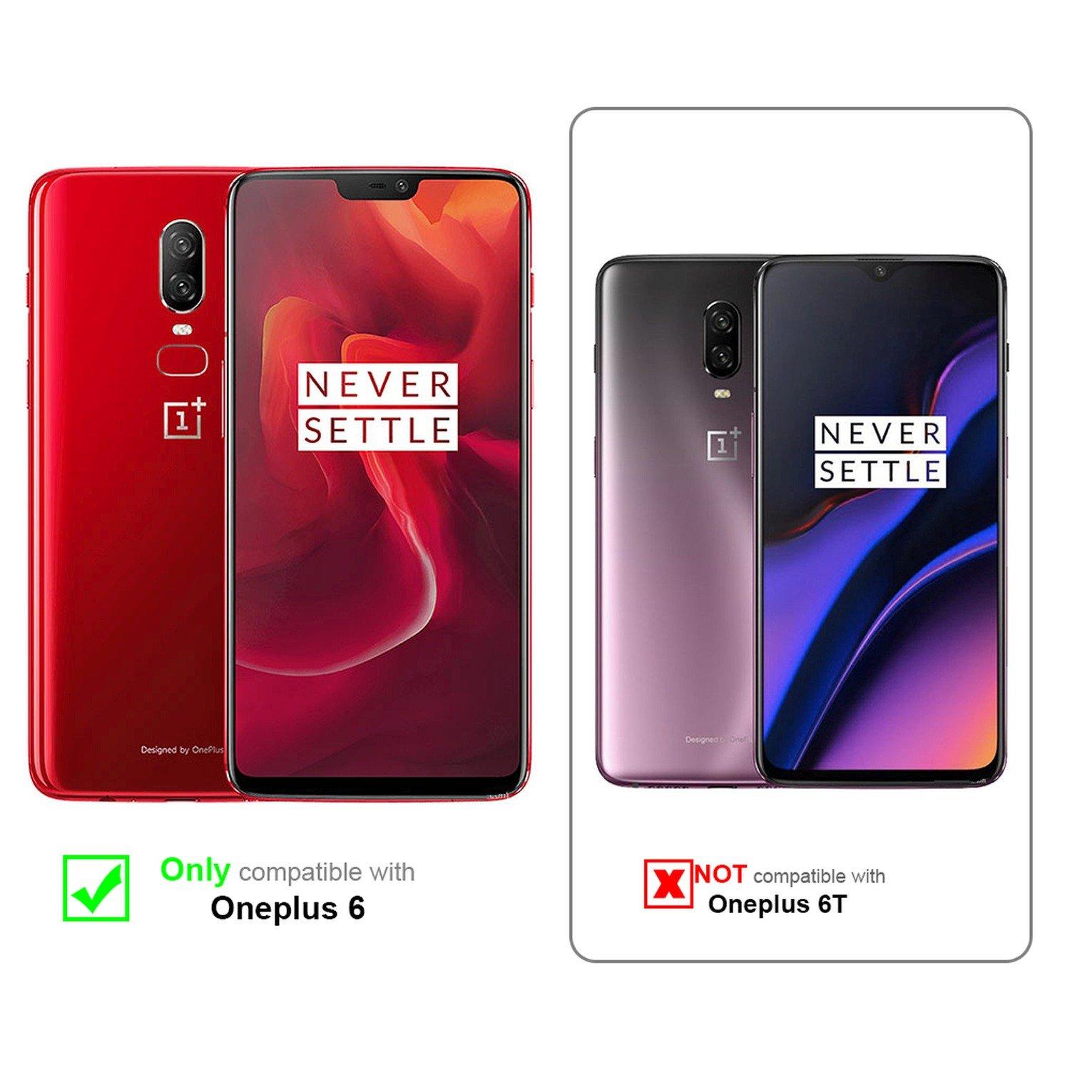 Cadorabo  Housse compatible avec OnePlus 6 - Coque de protection avec fermeture magnétique, fonction de support et compartiment pour carte 