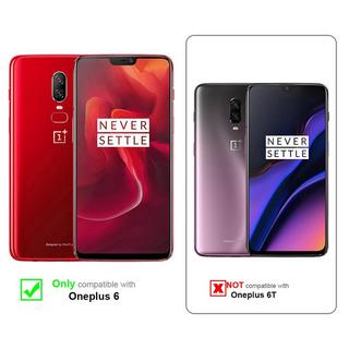 Cadorabo  Cadorabo Hülle kompatibel mit OnePlus 6 - Schutzhülle mit Magnetverschluss, Standfunktion und Kartenfach 