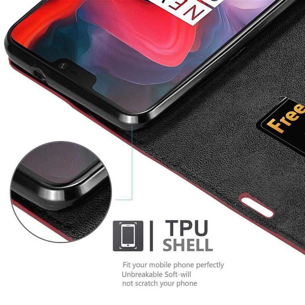 Cadorabo  Housse compatible avec OnePlus 6 - Coque de protection avec fermeture magnétique, fonction de support et compartiment pour carte 