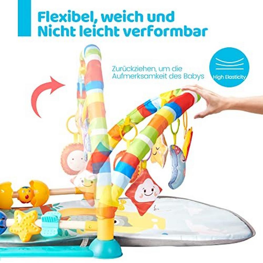 Activity-board  Baby Spielbogen, Spielmatte & Gym mit Musik & Lichtern – Pädagogisches Spielzeug für Baby & 