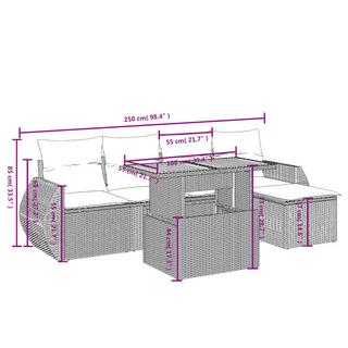 VidaXL Garten sofagarnitur poly-rattan  