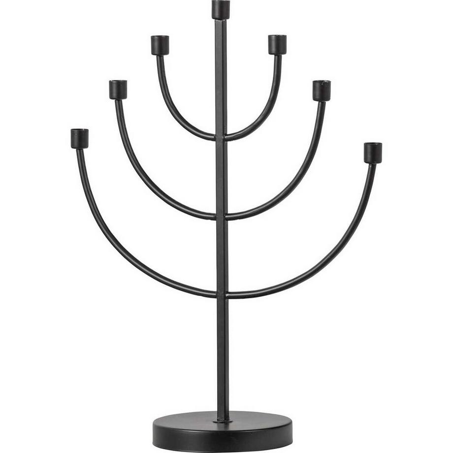 mutoni Portacandele Sterre in metallo 7 candele nero  