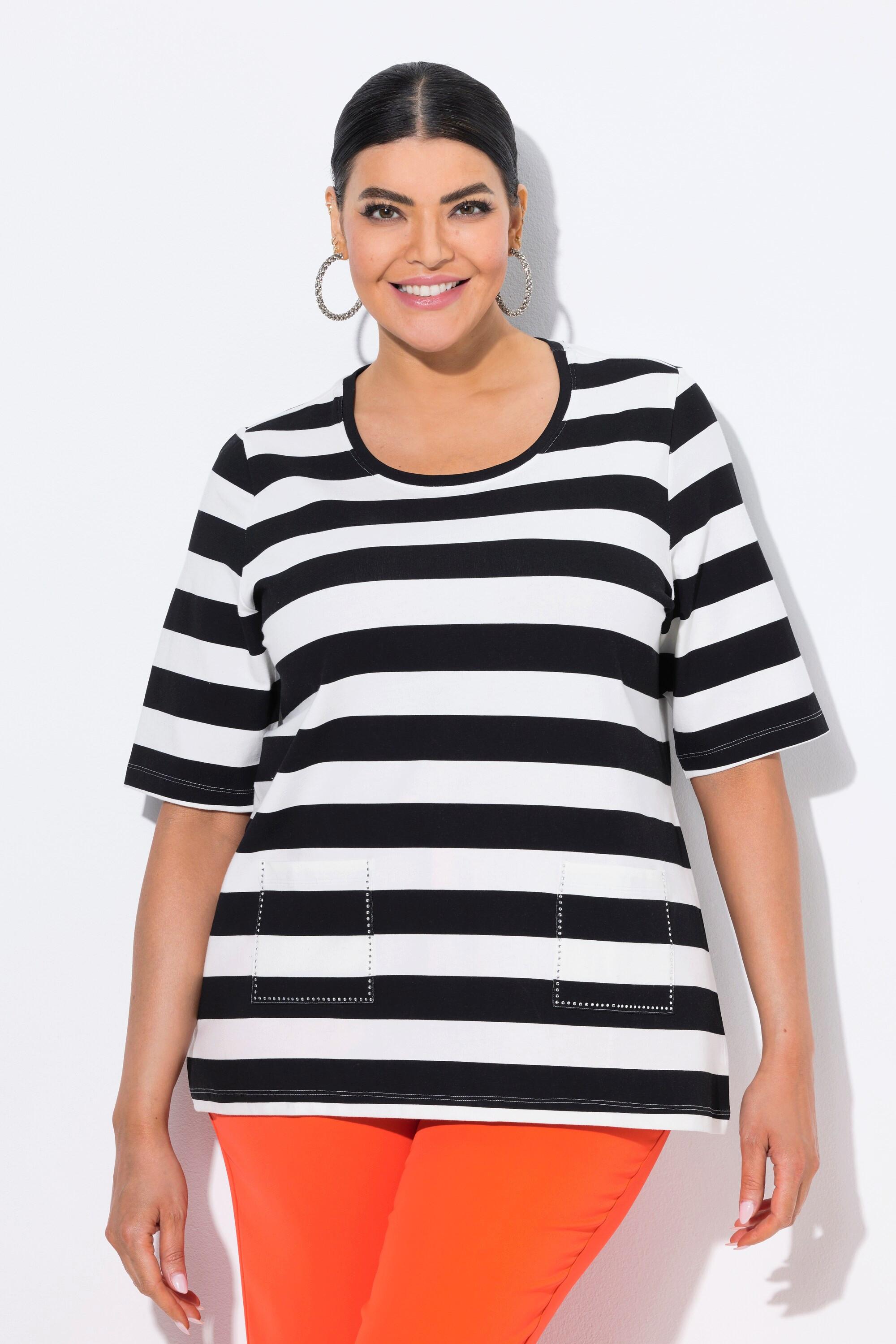 Ulla Popken Ski-Funktionsshirt, schnelltrocknend, Loop, Langarm Maglietta da Escursionismo, Nero, 48-50 Donna