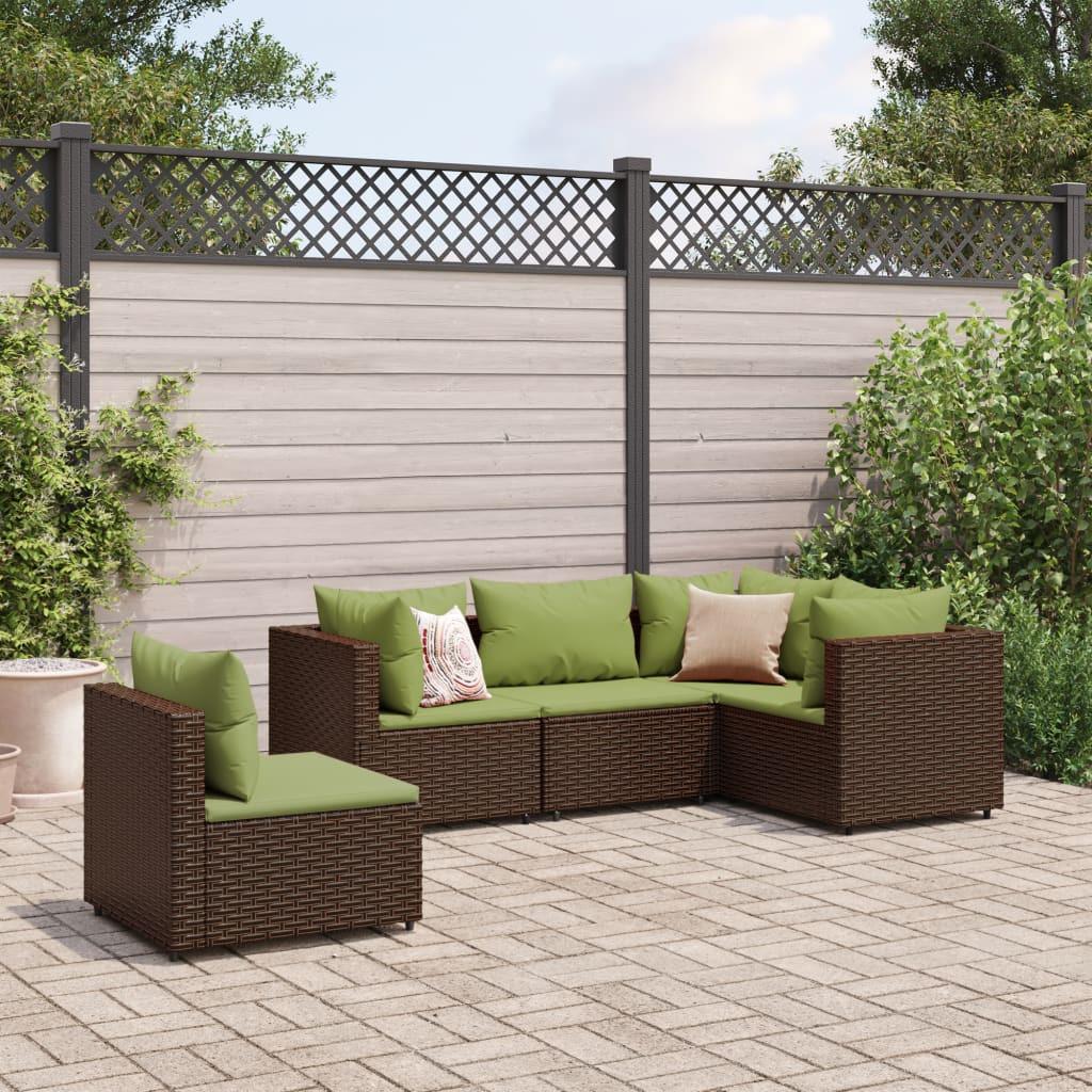 VidaXL set salotto da giardino Polirattan  