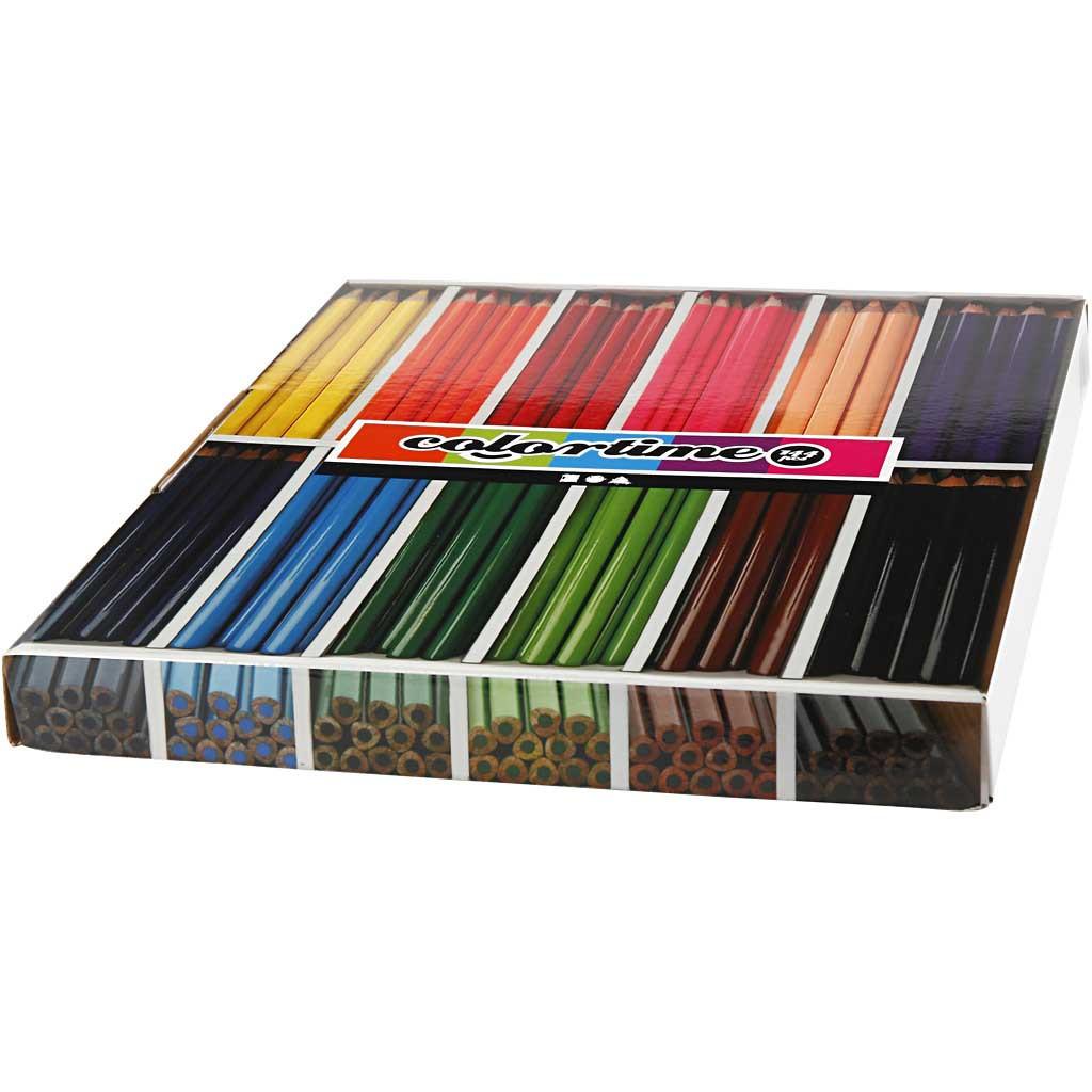 Creativ Company  38080 crayon de couleur Beige, Noir, Bleu, Marron, Vert, Citron vert, Marine, Orange, Rose, Rouge, Violet, Jaune 144 pièce(s) 