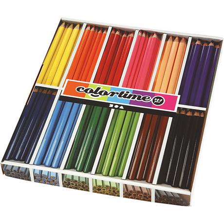 Creativ Company  38080 crayon de couleur Beige, Noir, Bleu, Marron, Vert, Citron vert, Marine, Orange, Rose, Rouge, Violet, Jaune 144 pièce(s) 