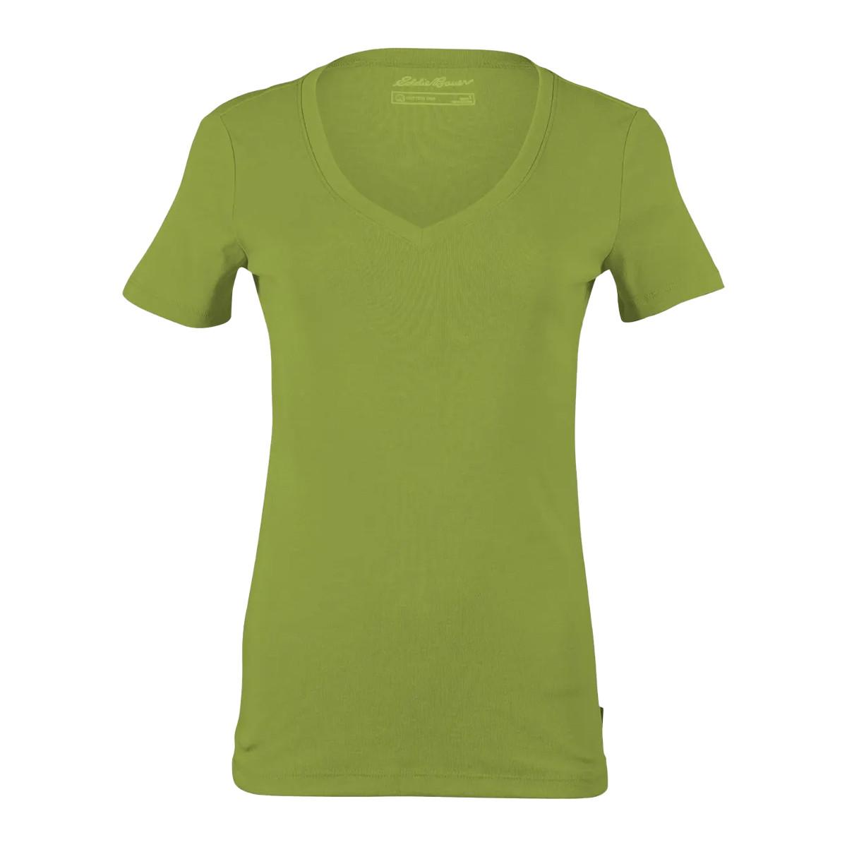 Image of Favorite Tshirt Vausschnitt Kurzärmlig Damen Limettengrün XXL