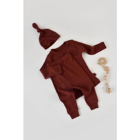 BabyCosy Organic  Set, Pantalon, T-shirt à manches longues, Bonnet 