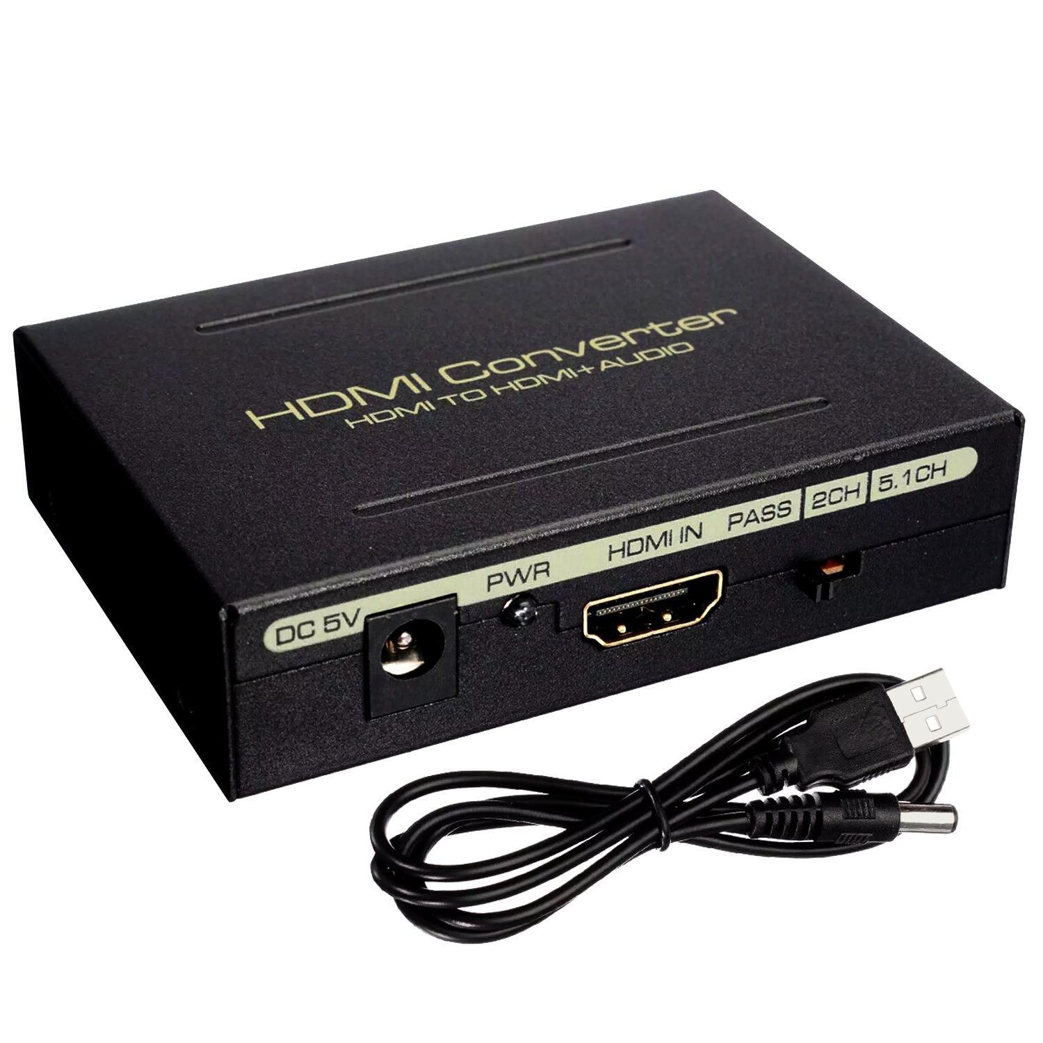 eStore  Audio-Splitter, HDMI bis HDMI + SPDIF + RCA - USB 