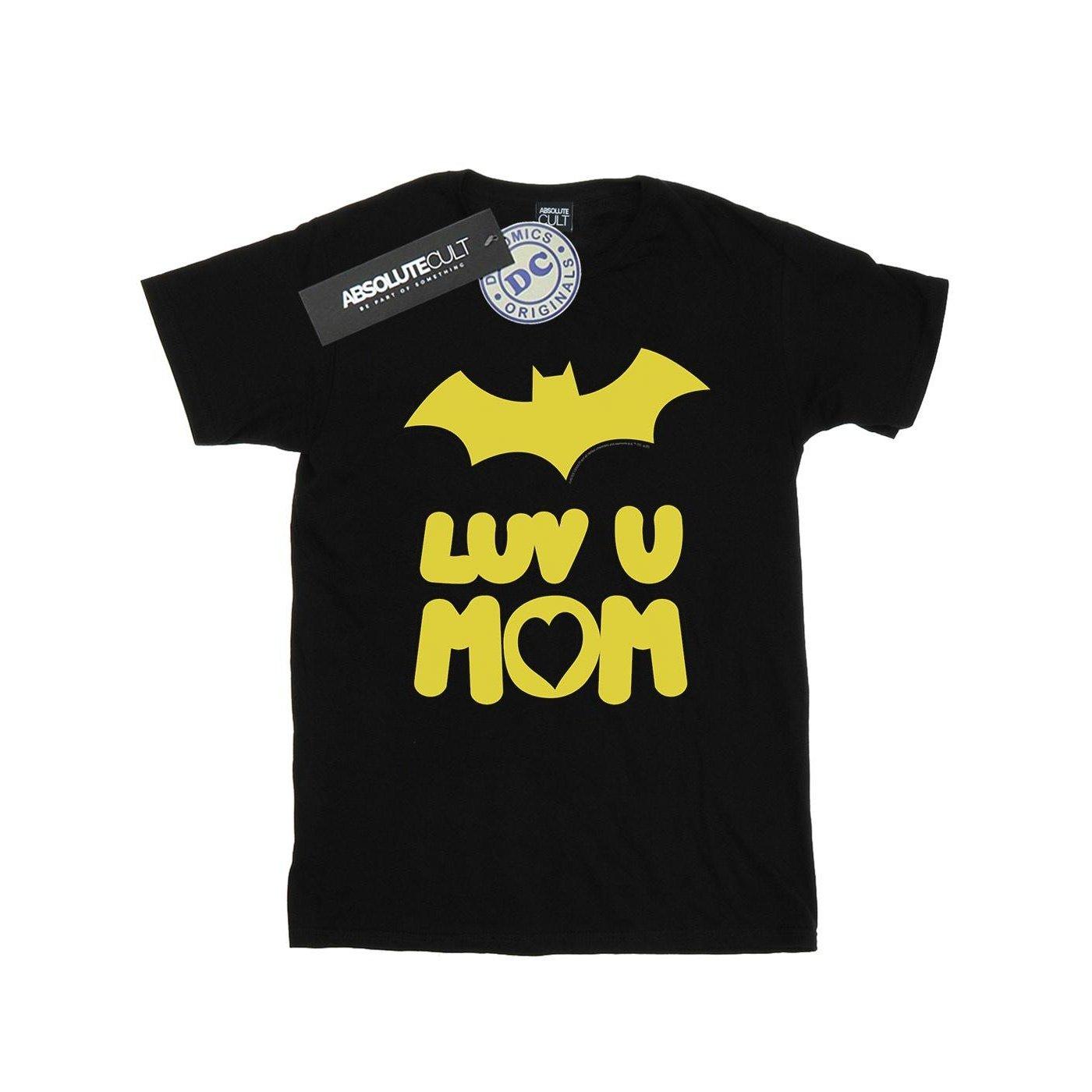Image of Batgirl Luv You Mom Tshirt Mädchen Schwarz 128