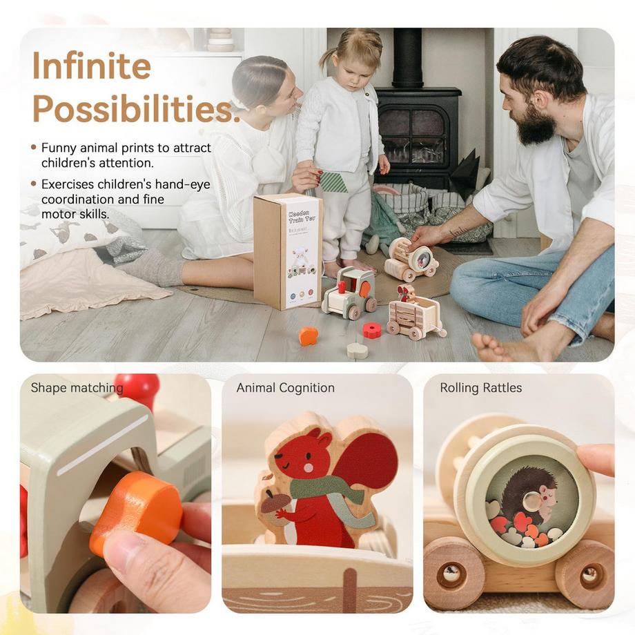 Activity-board  Home Kombinierte Zug Holzspielzeug 