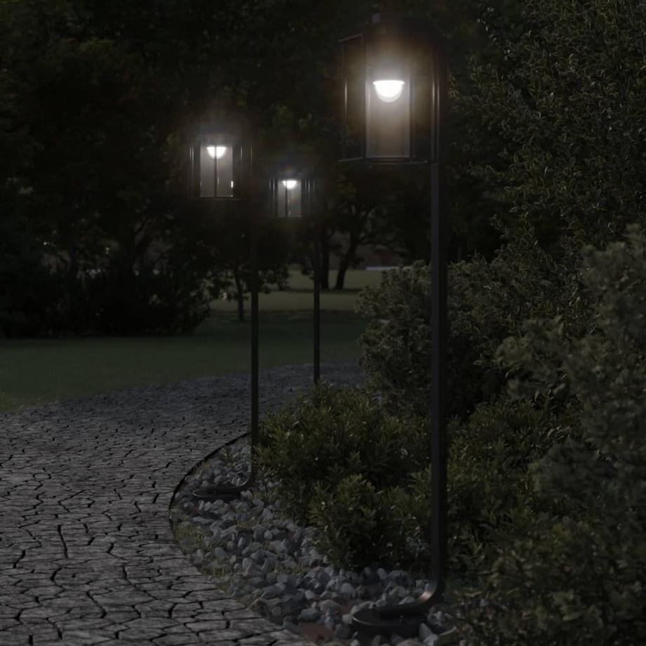 VidaXL Lampadaire d'extérieur acier inoxydable  