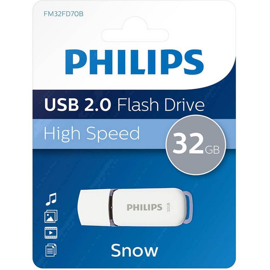 PHILIPS  Snow 32 GB USB 2.0 Flash Drive WeiàŸ 