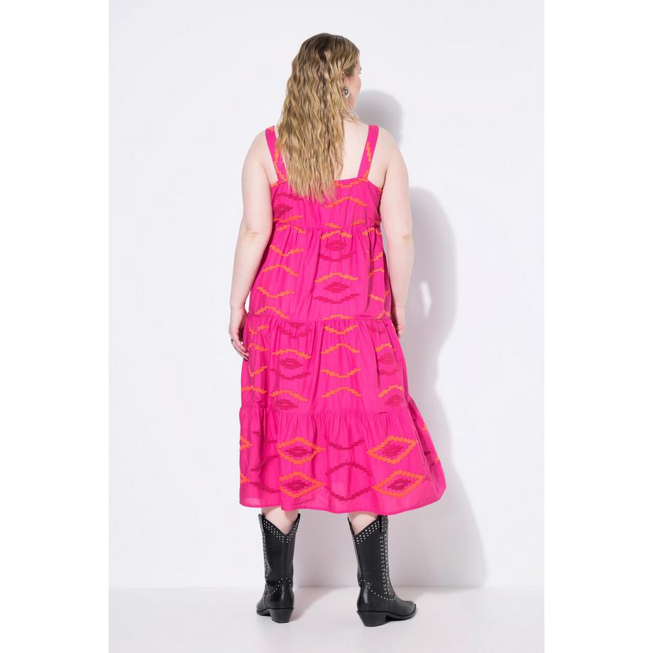 Studio Untold Midikleid A-Linie Stickerei Volants  