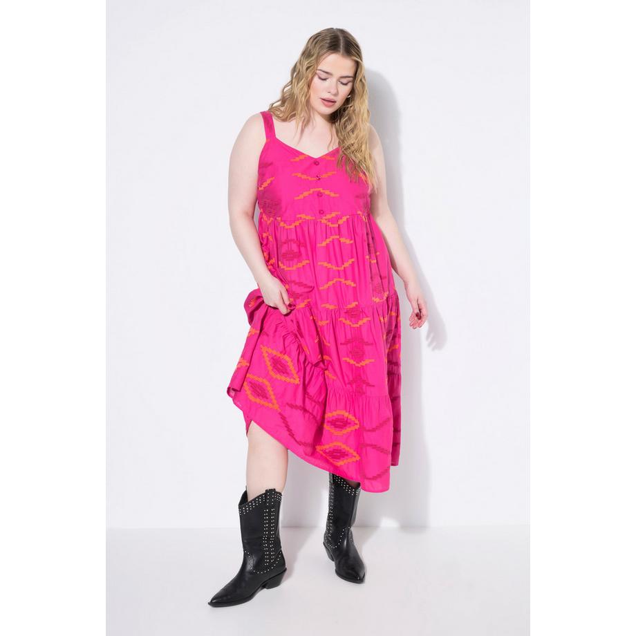 Studio Untold Midikleid A-Linie Stickerei Volants  