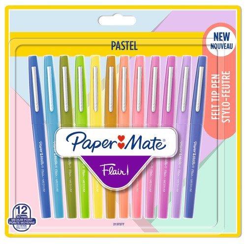 Papermate PAPERMATE Faserschreiber Flair 0.7mm Pastell, ass. 12 Stück  