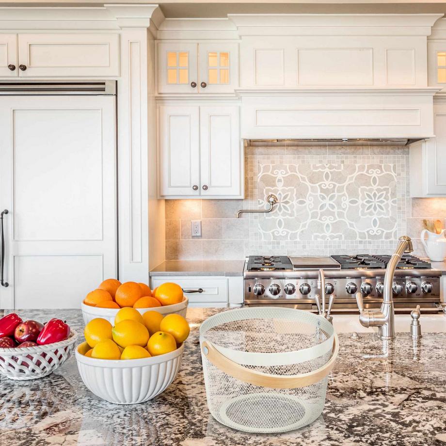 B2X Cestino rotondo in filo metallico con manico  