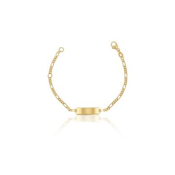 ID-Bracelet Figaro Gelbgold 750, 2.3mm, 14cm