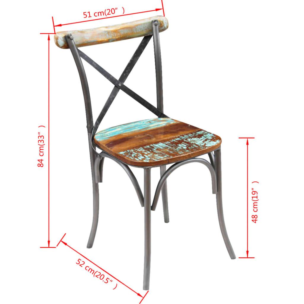 VidaXL Chaise de salle à manger bois  