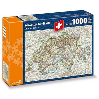 Carta.Media  Puzzle Schweizer Landkarte (1000Teile) 