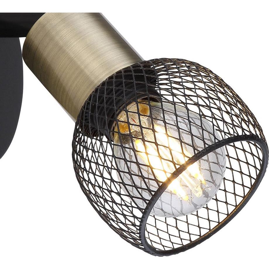 mutoni Spot Fiastra métal noir mat 1xE14  